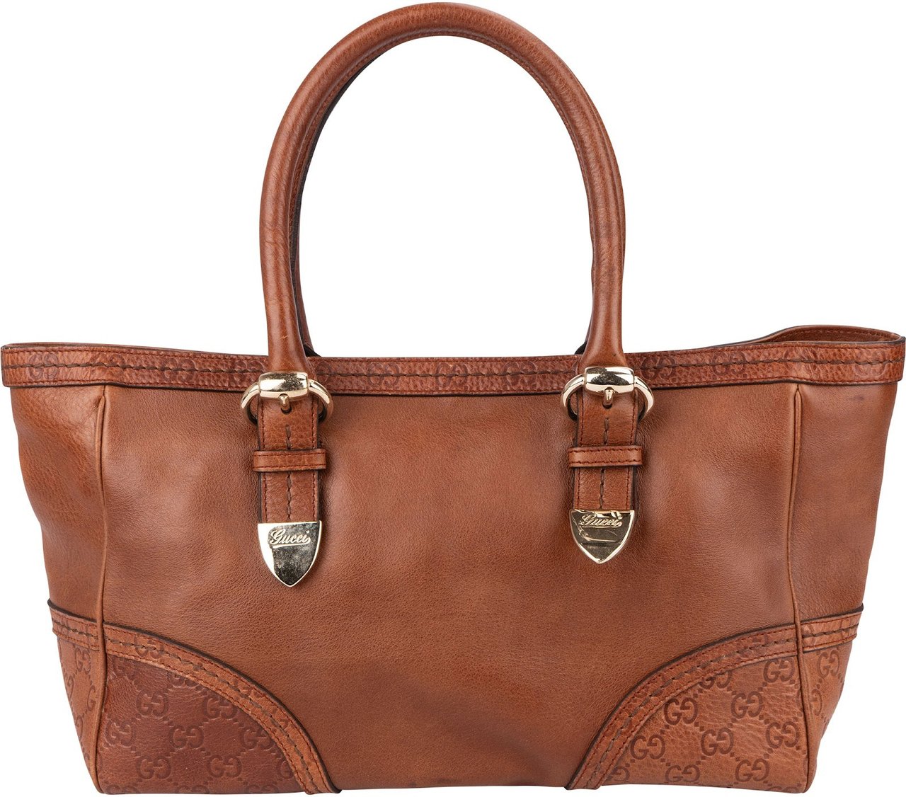 Gucci Guccissima Leather Eclipse Handbag Bruin