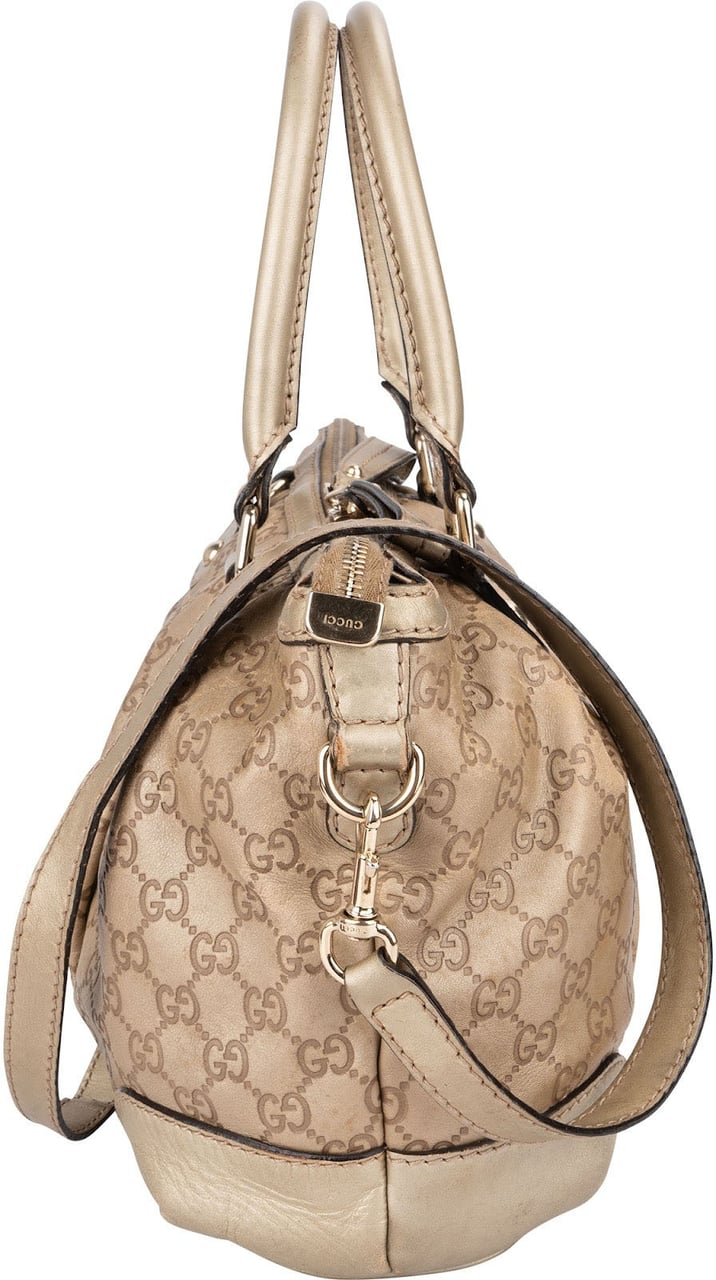 Gucci Gold Guccissima Leather Sukey Handbag Goud
