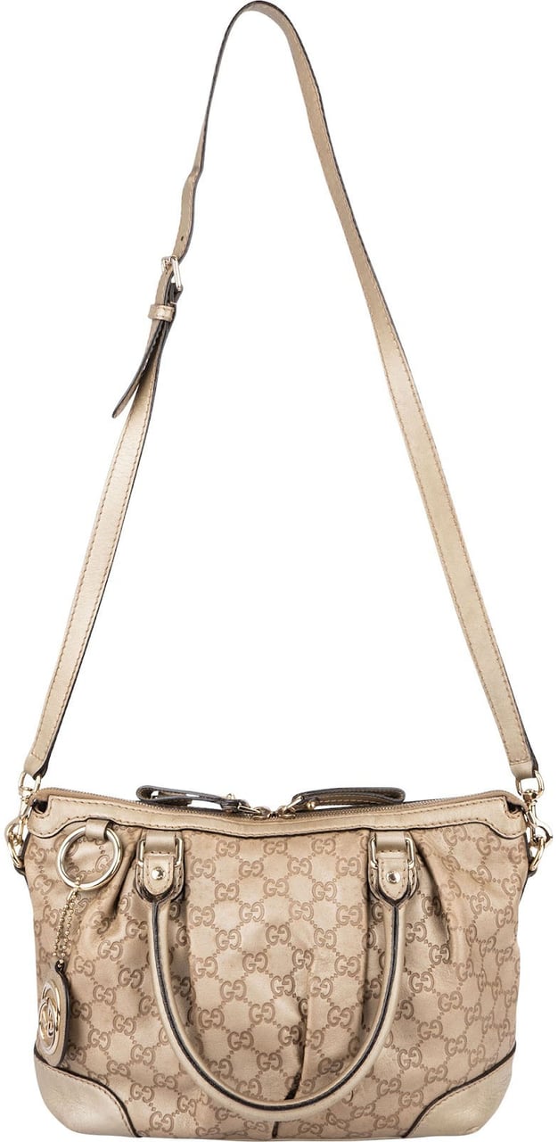 Gucci Gold Guccissima Leather Sukey Handbag Goud