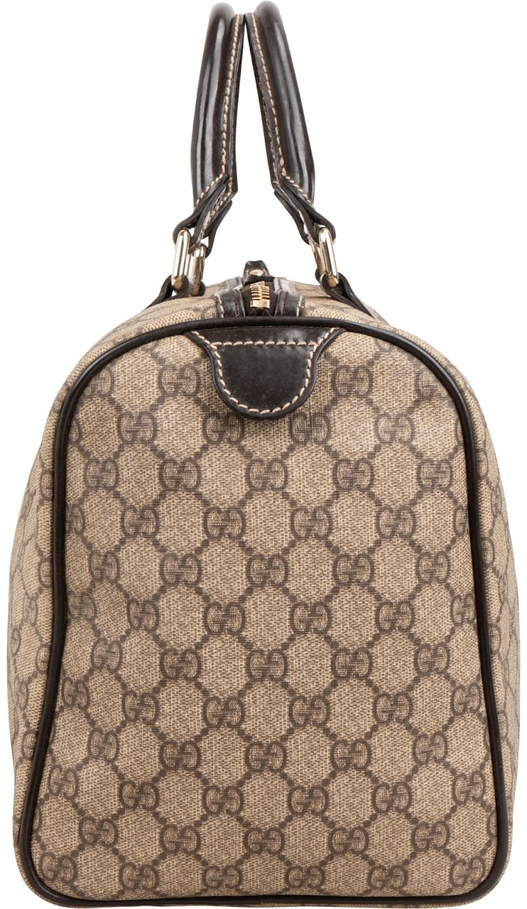 Gucci Monogram GG Supreme Joy Boston Handbag Beige