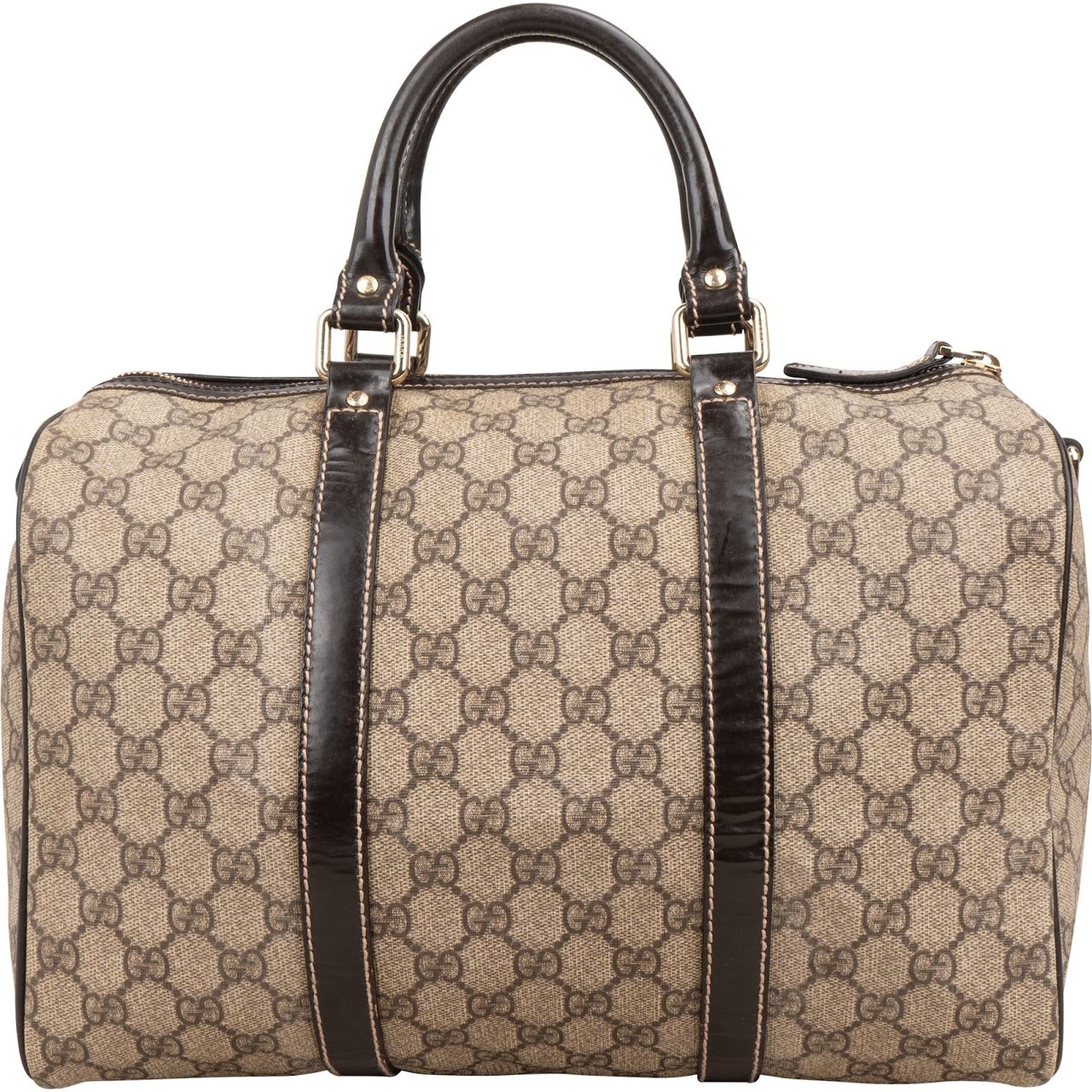 Gucci Monogram GG Supreme Joy Boston Handbag Beige