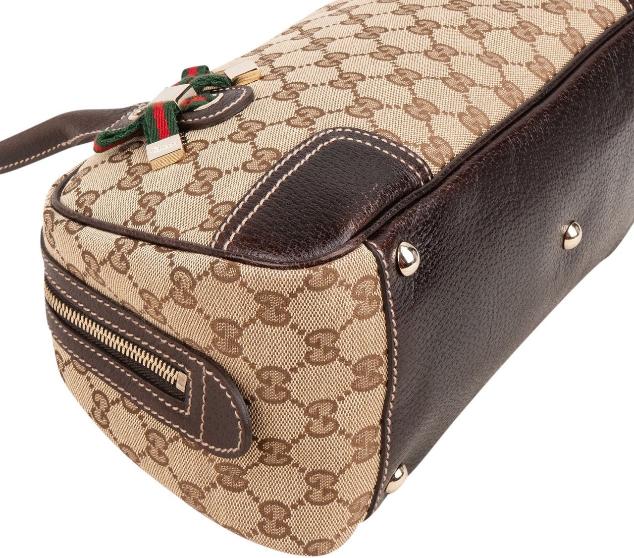 Gucci Monogram GG Canvas Princy Shoulder Bag Bruin