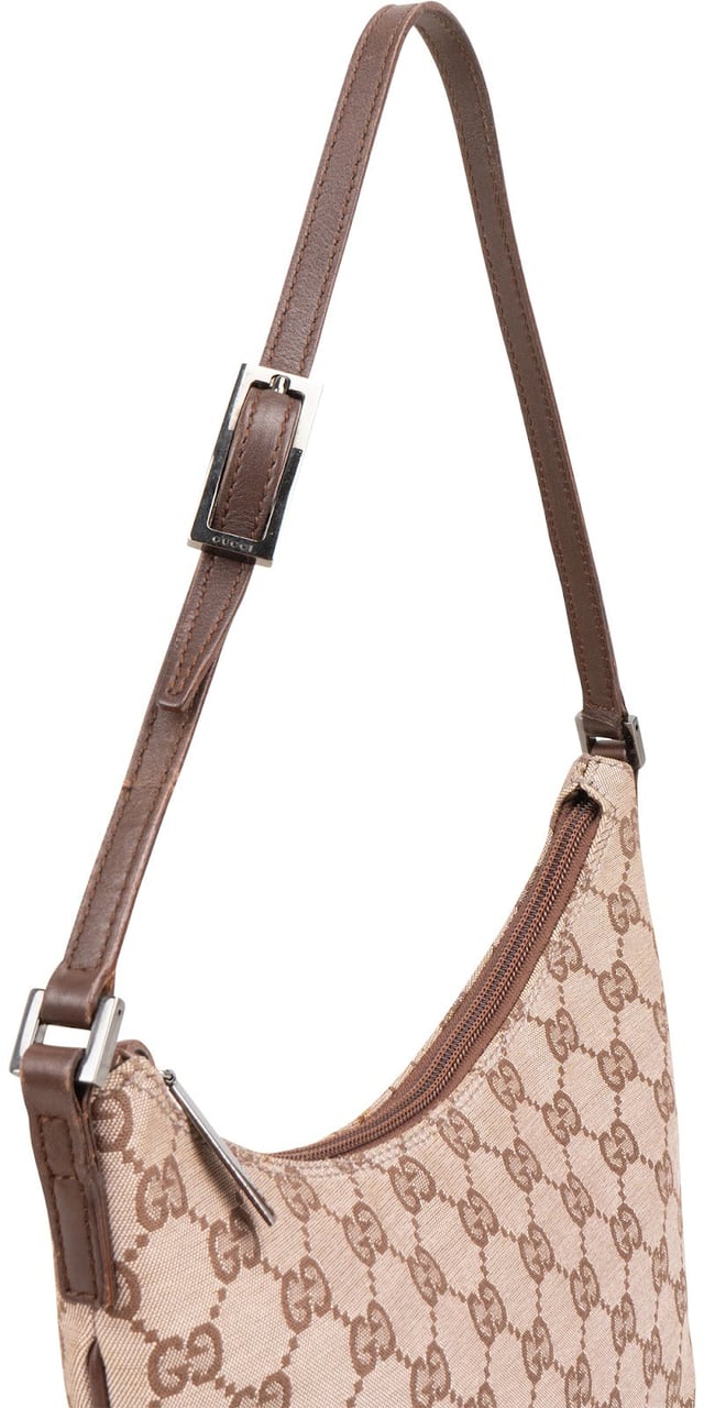 Gucci Monogram GG Canvas Small Shoulder Bag Beige