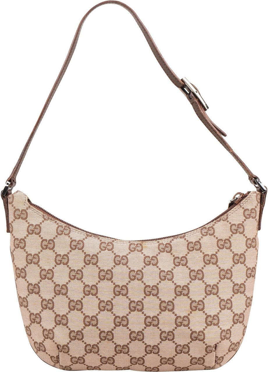 Gucci Monogram GG Canvas Small Shoulder Bag Beige