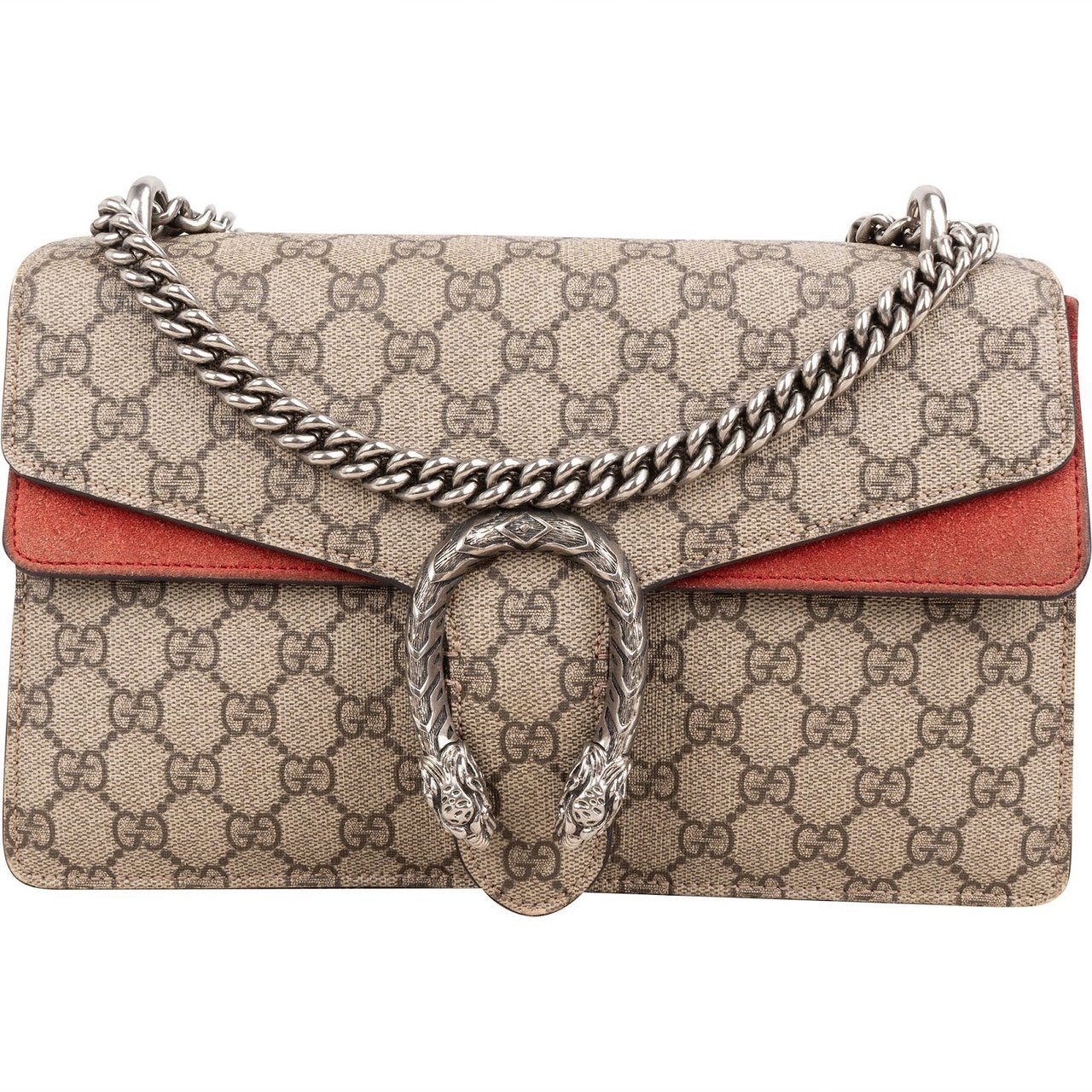 Gucci Monogram GG Supreme Canvas Dionysus Shoulder Bag Beige