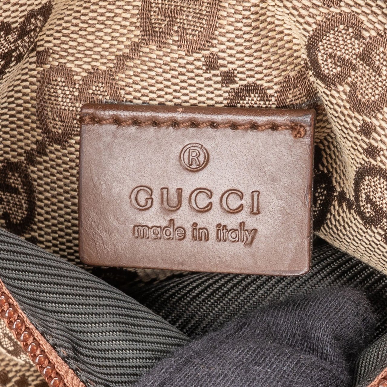 Gucci Monogram GG Belt Crossbody Bag Beige