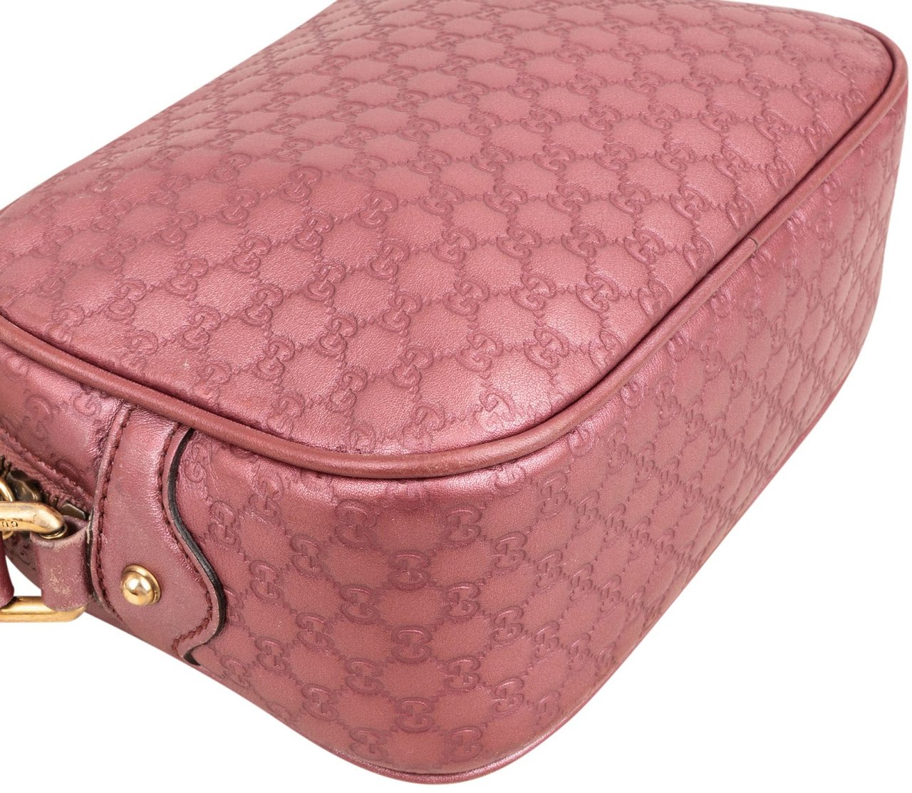 Gucci Guccissima Leather Bamboo Tassel Soho Crossbody Bag Roze