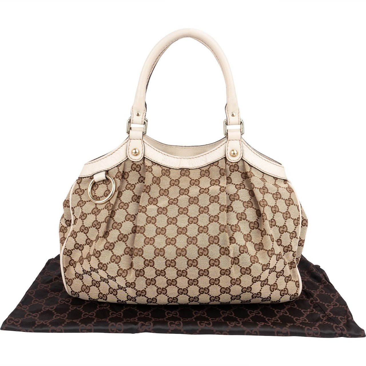 Gucci Monogram GG Sukey Handbag Beige