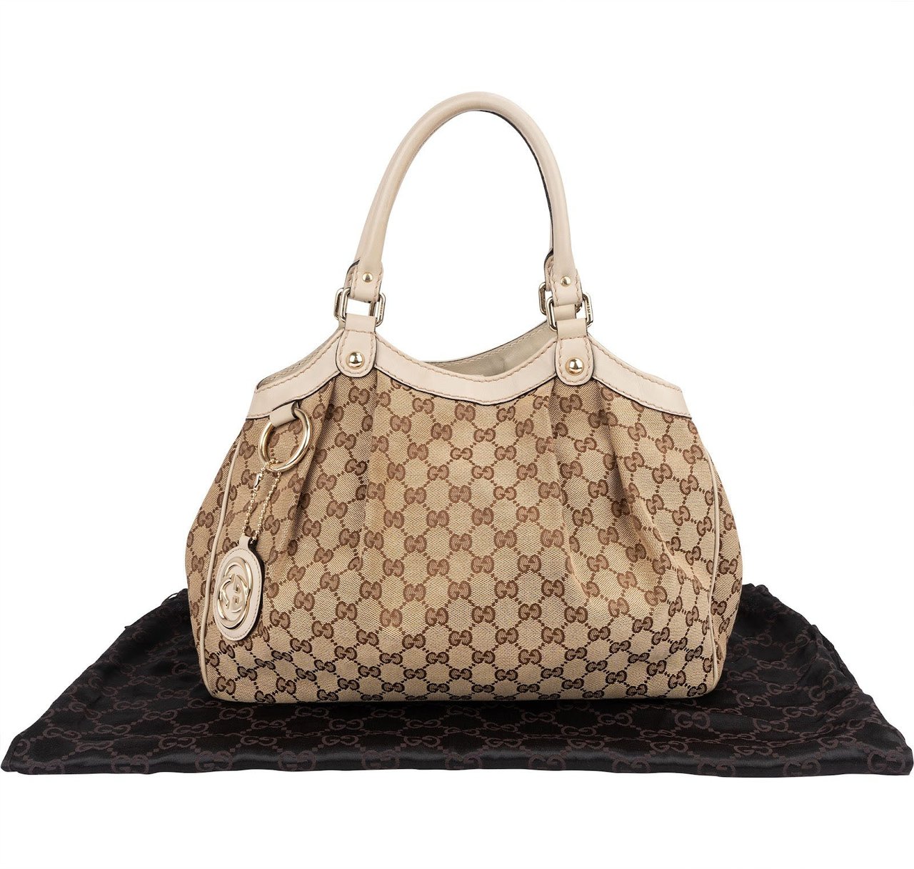 Gucci Monogram GG Sukey Handbag Beige