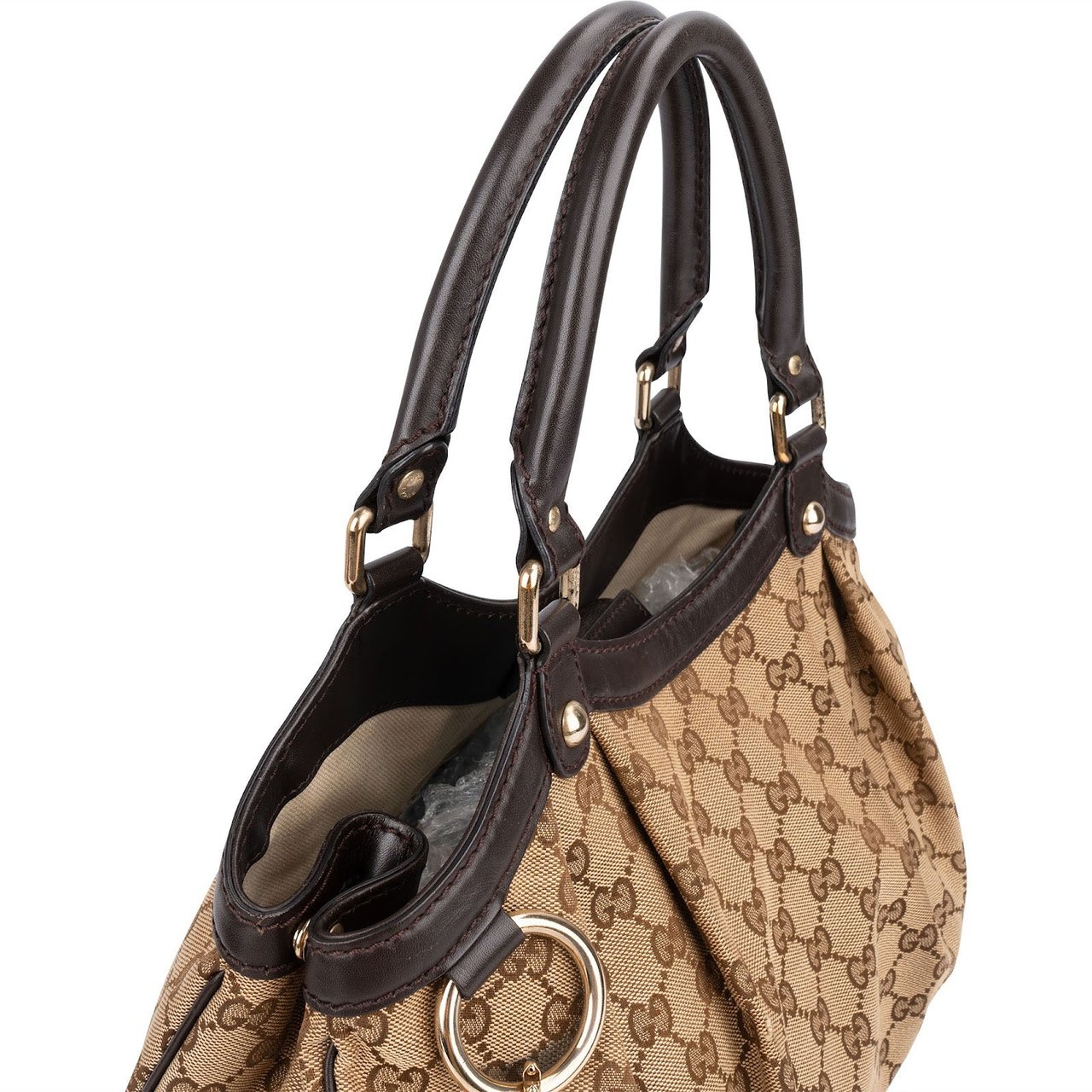 Gucci Monogram GG Sukey Handbag Bruin