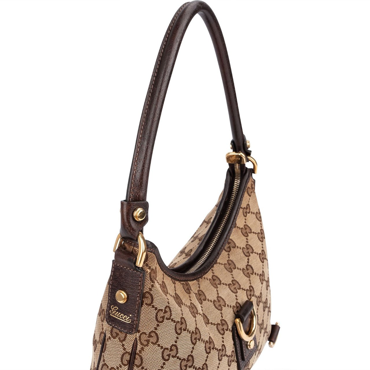 Gucci Monogram GG Small Abbey D-Ring Shoulder Bag Beige