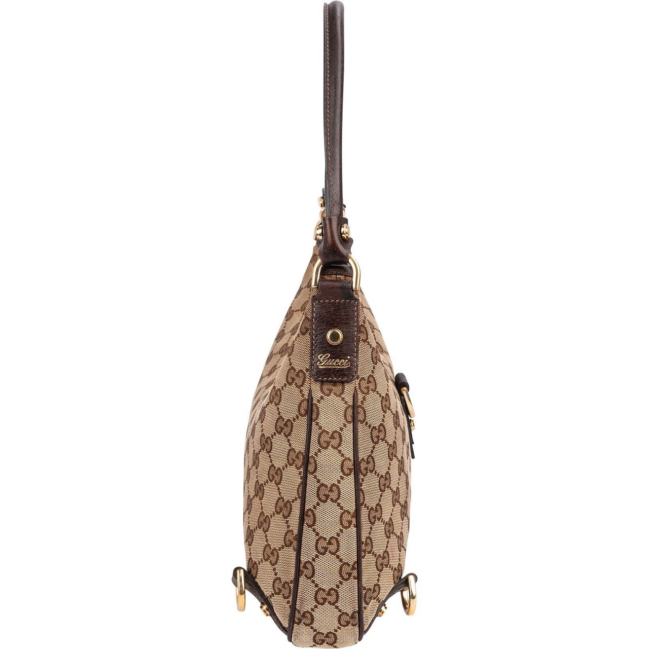 Gucci Monogram GG Small Abbey D-Ring Shoulder Bag Beige