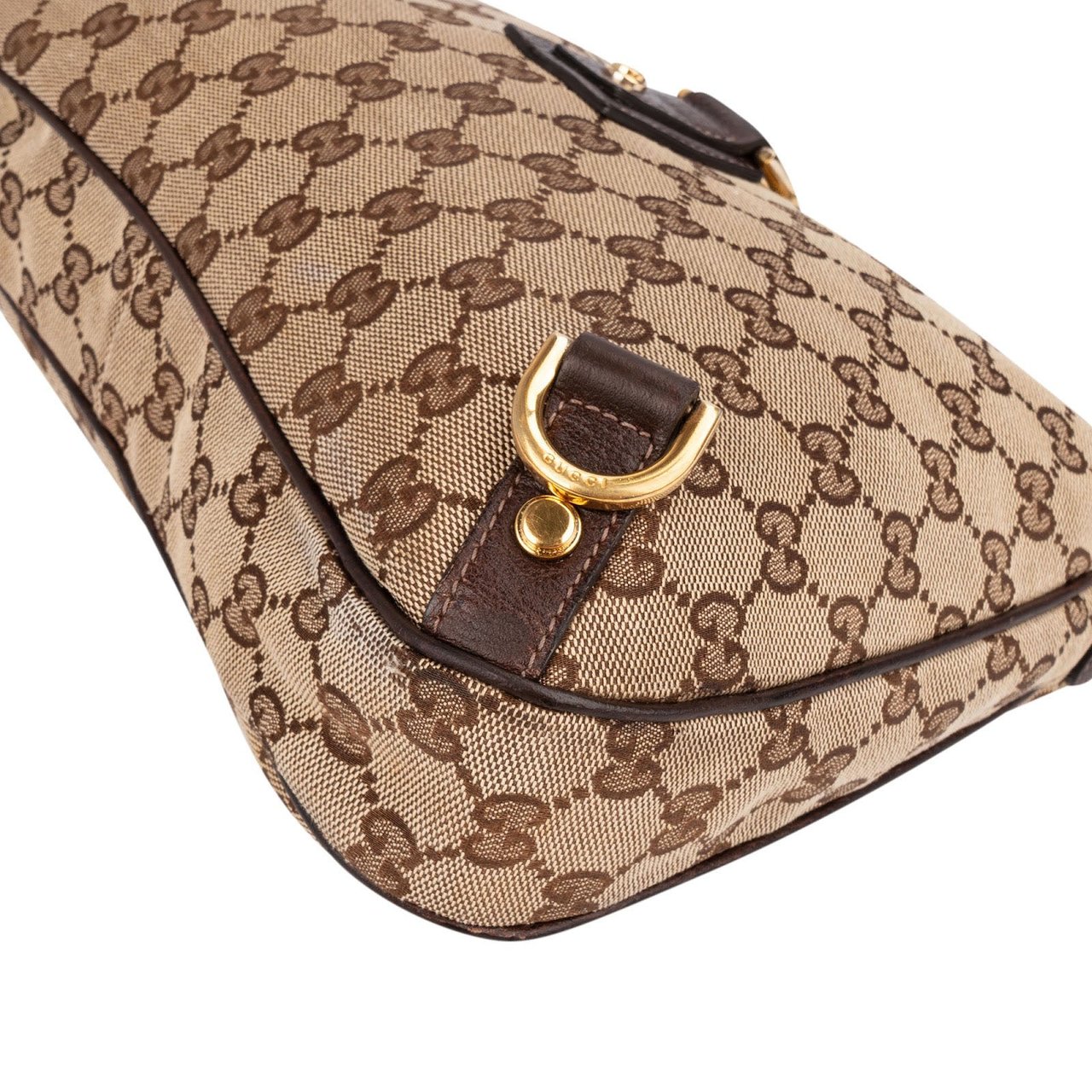 Gucci Monogram GG Small Abbey D-Ring Shoulder Bag Beige