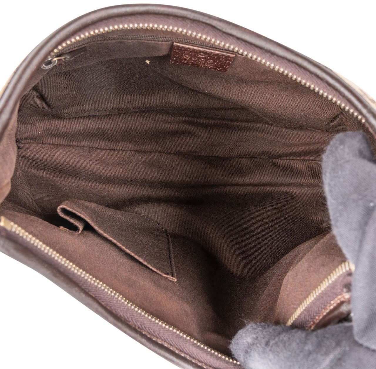 Gucci Monogram GG Small Abbey D-Ring Shoulder Bag Beige