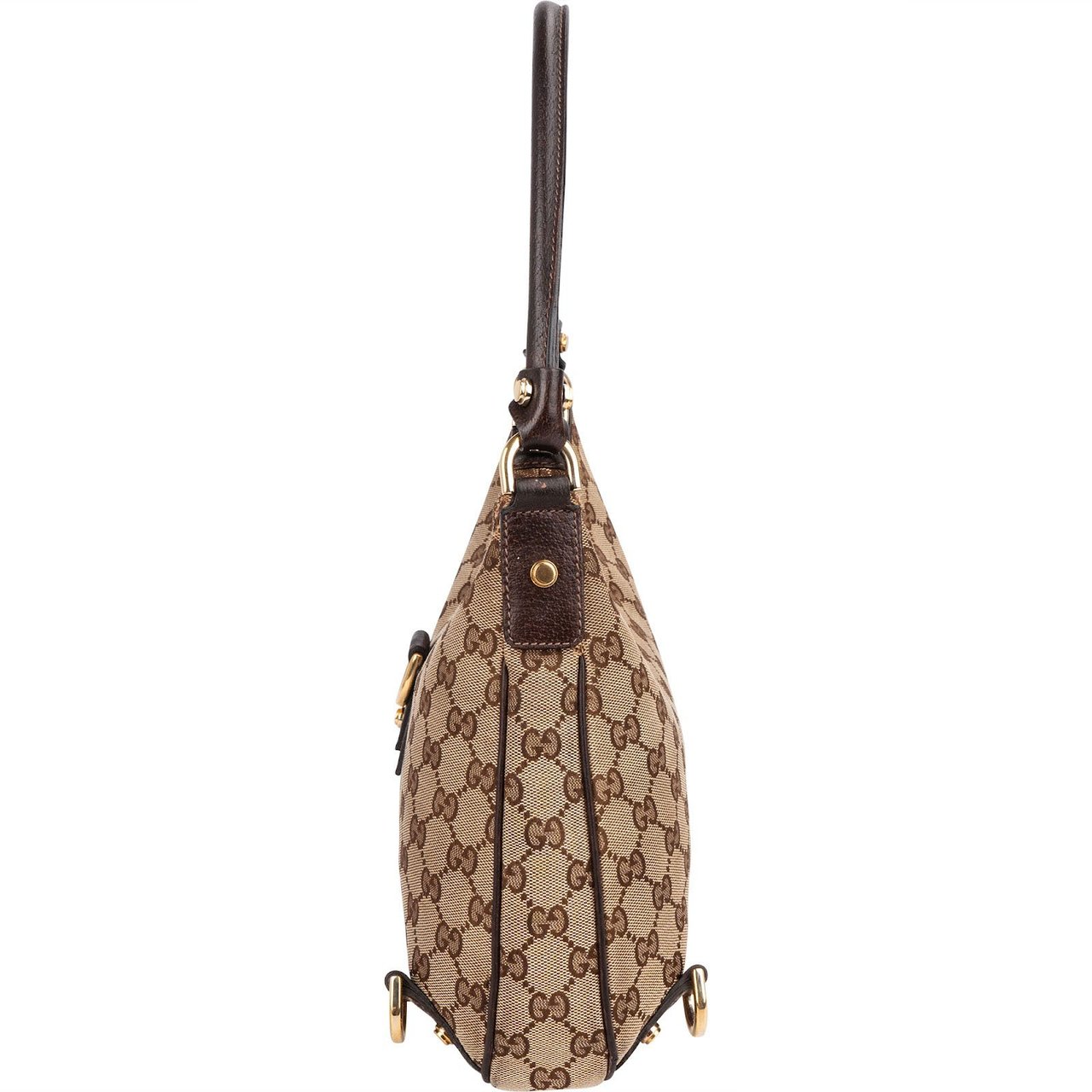 Gucci Monogram GG Small Abbey D-Ring Shoulder Bag Beige