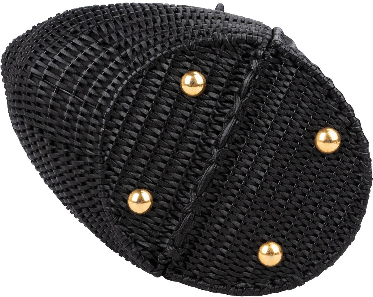 Gucci Limited Fashion Show Wicker Cat Bag Clutch Zwart