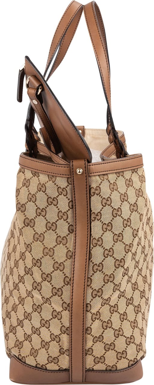 Gucci Monogram GG Canvas Joy Tote Shoulder Bag Beige