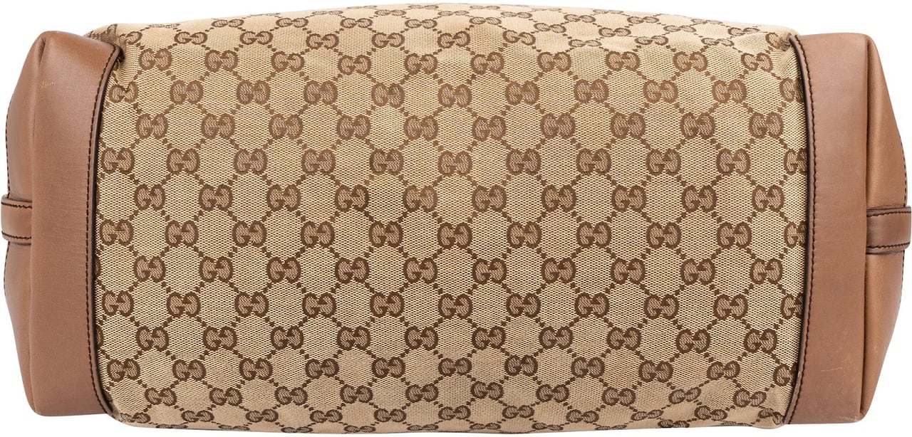 Gucci Monogram GG Canvas Joy Tote Shoulder Bag Beige