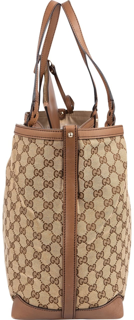 Gucci Monogram GG Canvas Joy Tote Shoulder Bag Beige