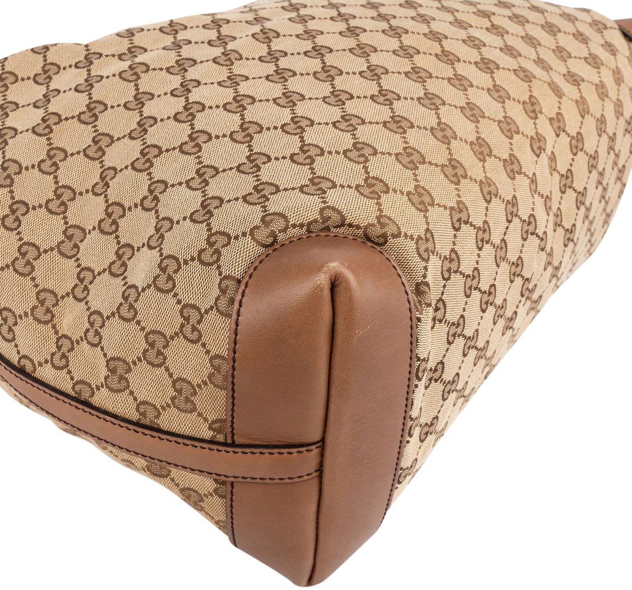 Gucci Monogram GG Canvas Joy Tote Shoulder Bag Beige