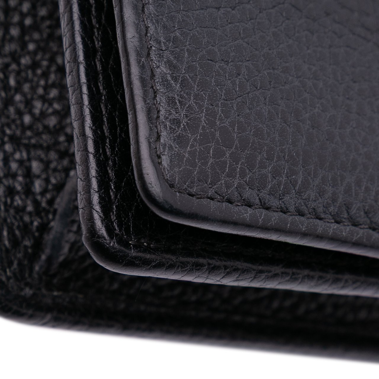 Gucci Leather Soho Wallet on Chain Zwart