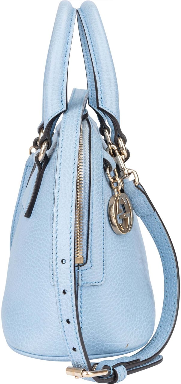 Gucci Gucci Blue Leather GG Handbag Blauw