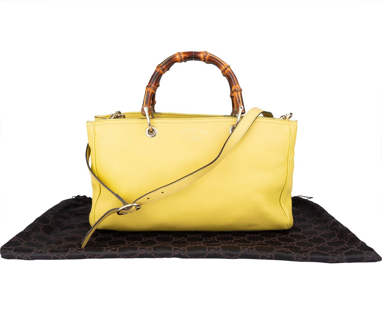 Gucci Gucci Leather Bamboo Handbag Divers