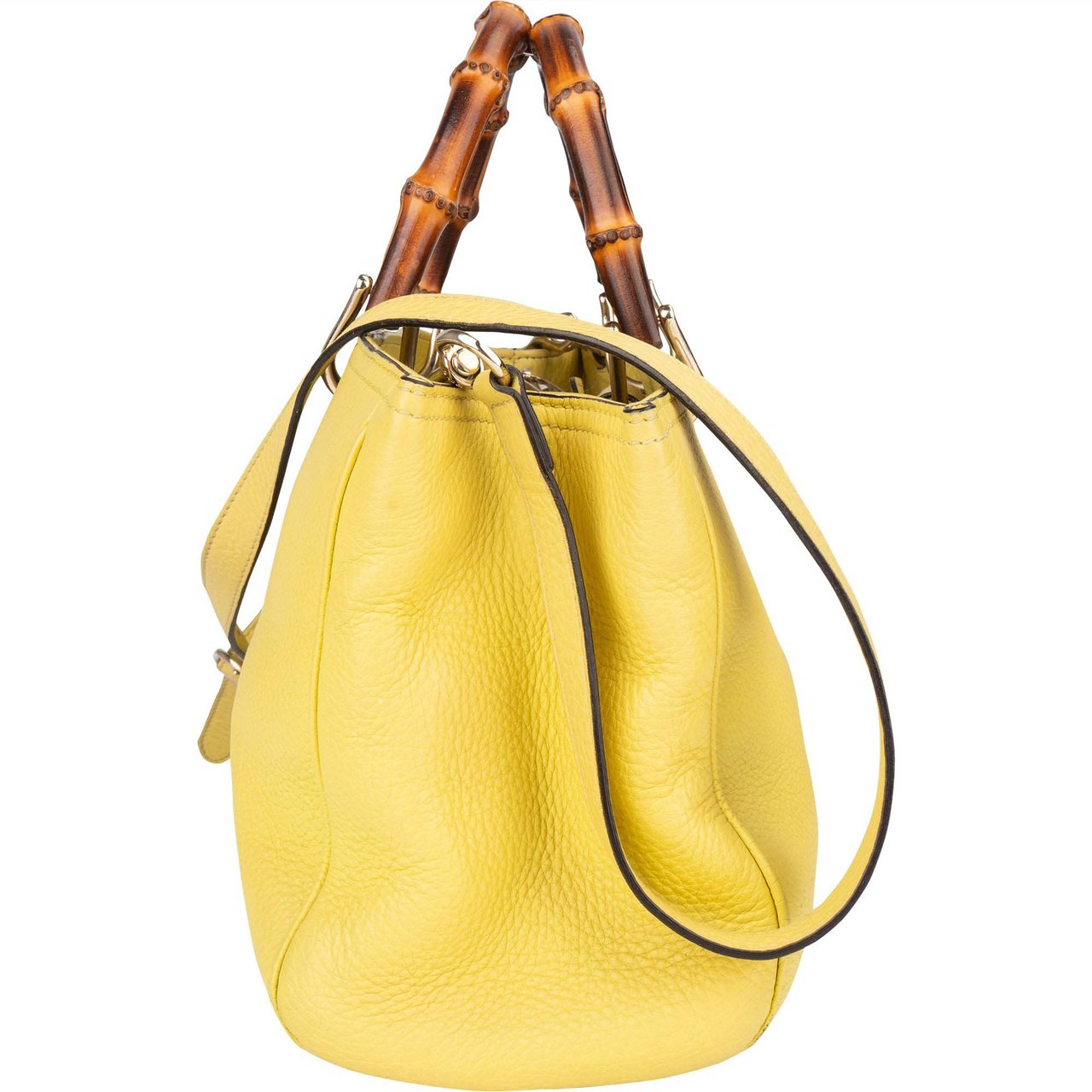 Gucci Gucci Leather Bamboo Handbag Divers