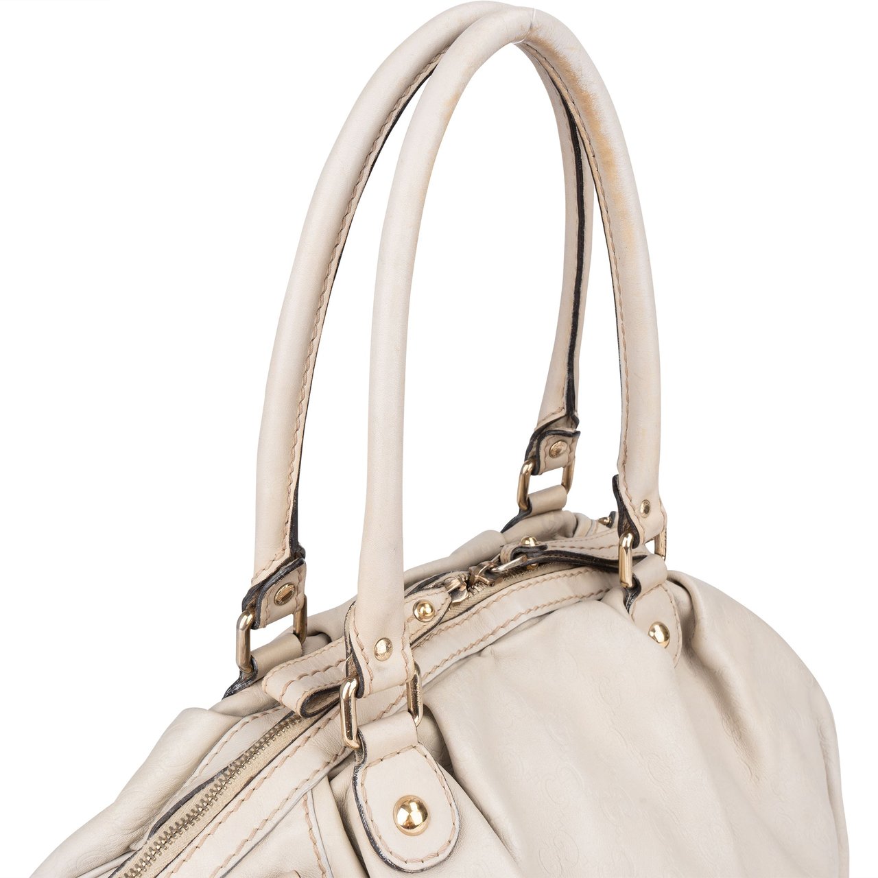 Gucci Gucci White Leather Sukey Handbag Divers