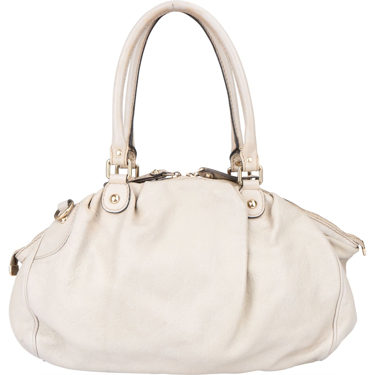 Gucci Gucci White Leather Sukey Handbag Divers