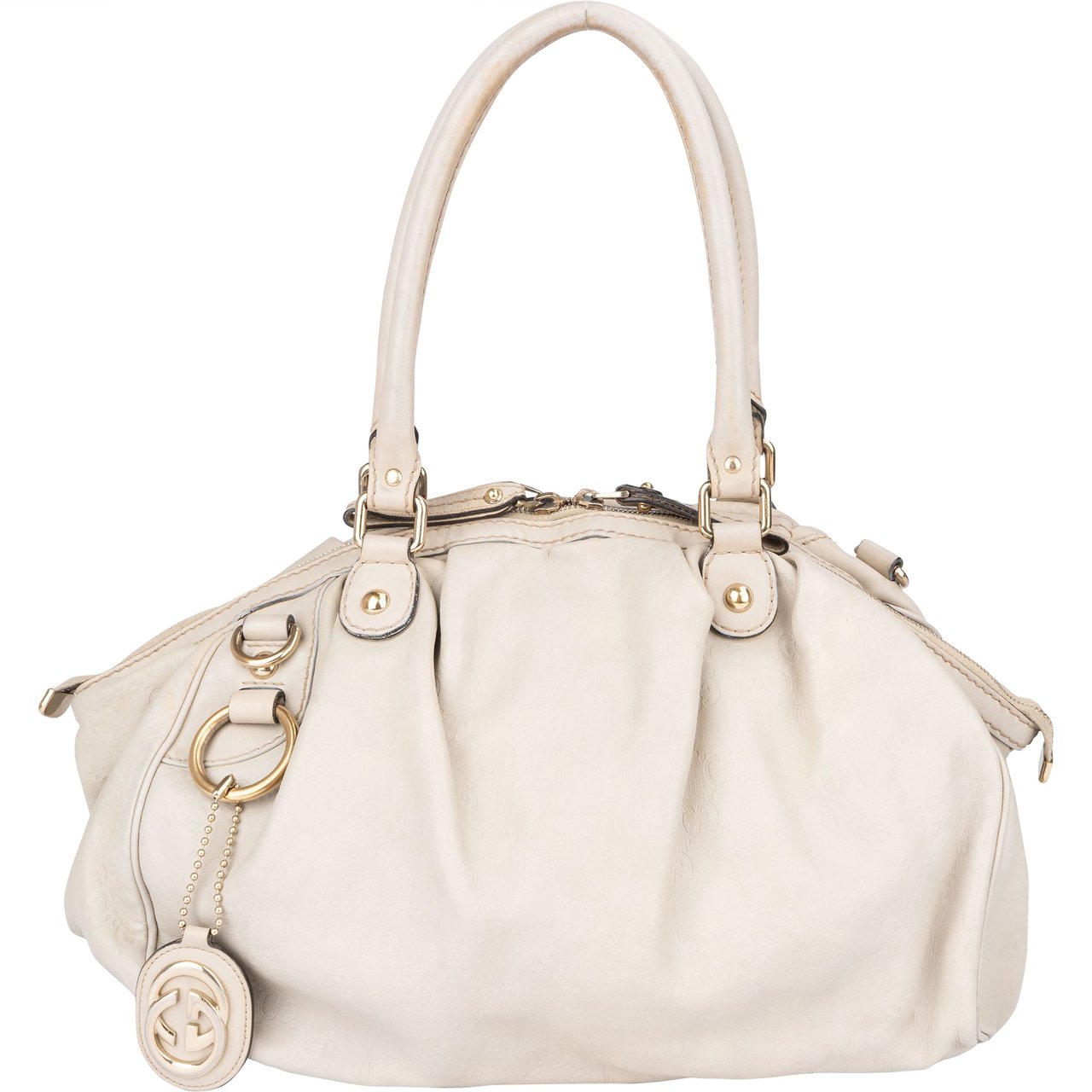Gucci Gucci White Leather Sukey Handbag Divers