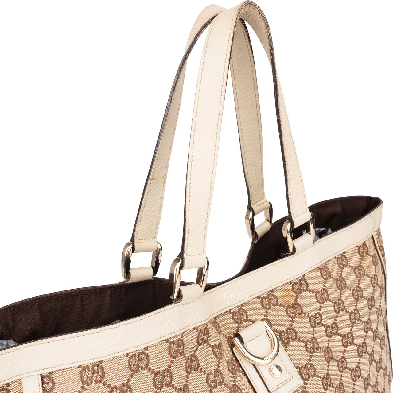 Gucci GG Monogram Abbey Handbag Bruin