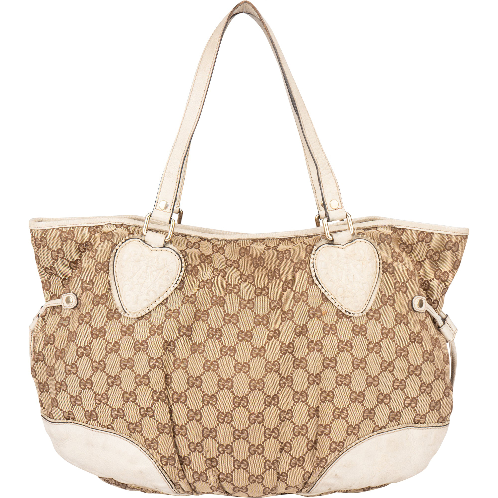 Gucci GG Monogram Twin Heart Handbag Bruin