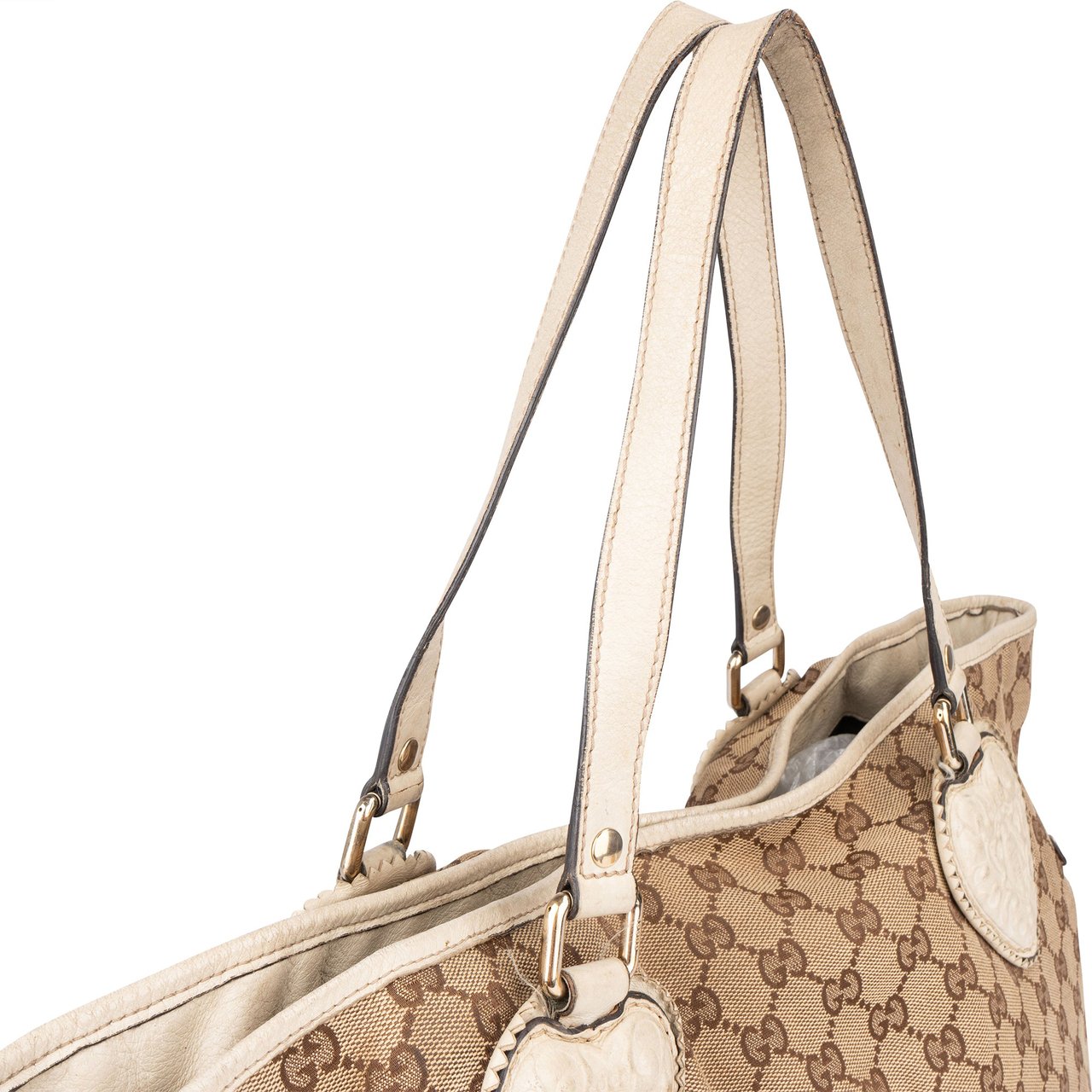 Gucci GG Monogram Twin Heart Handbag Bruin
