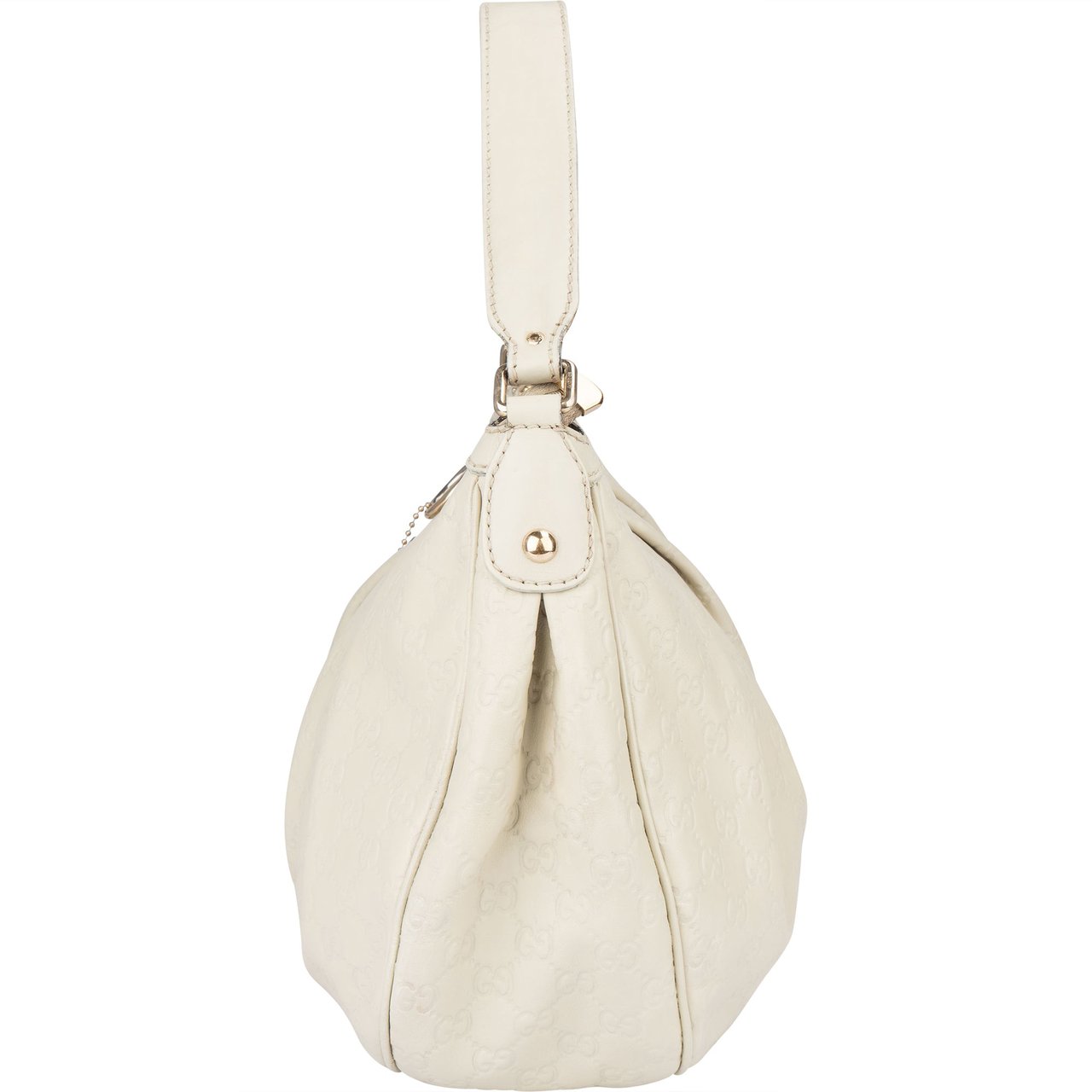 Gucci Leather GG Monogram Sukey Handbag Wit