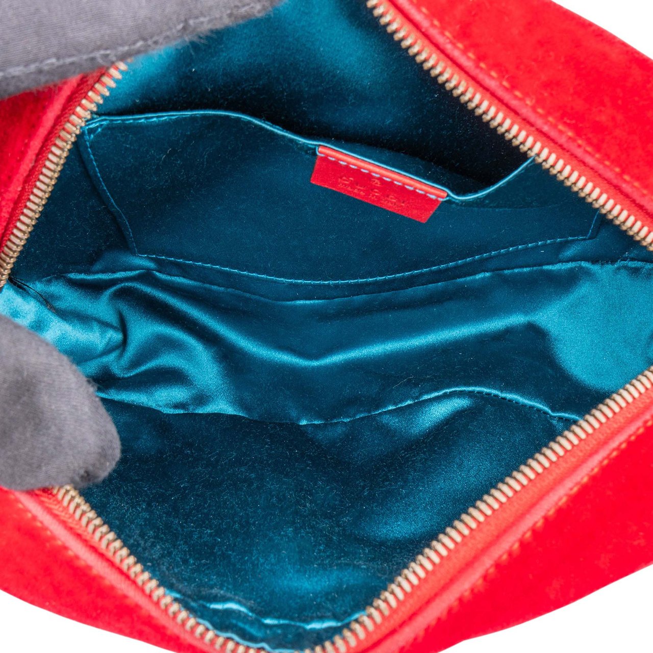 Gucci Gucci Red Satin GG Marmont Crossbody Bag Divers
