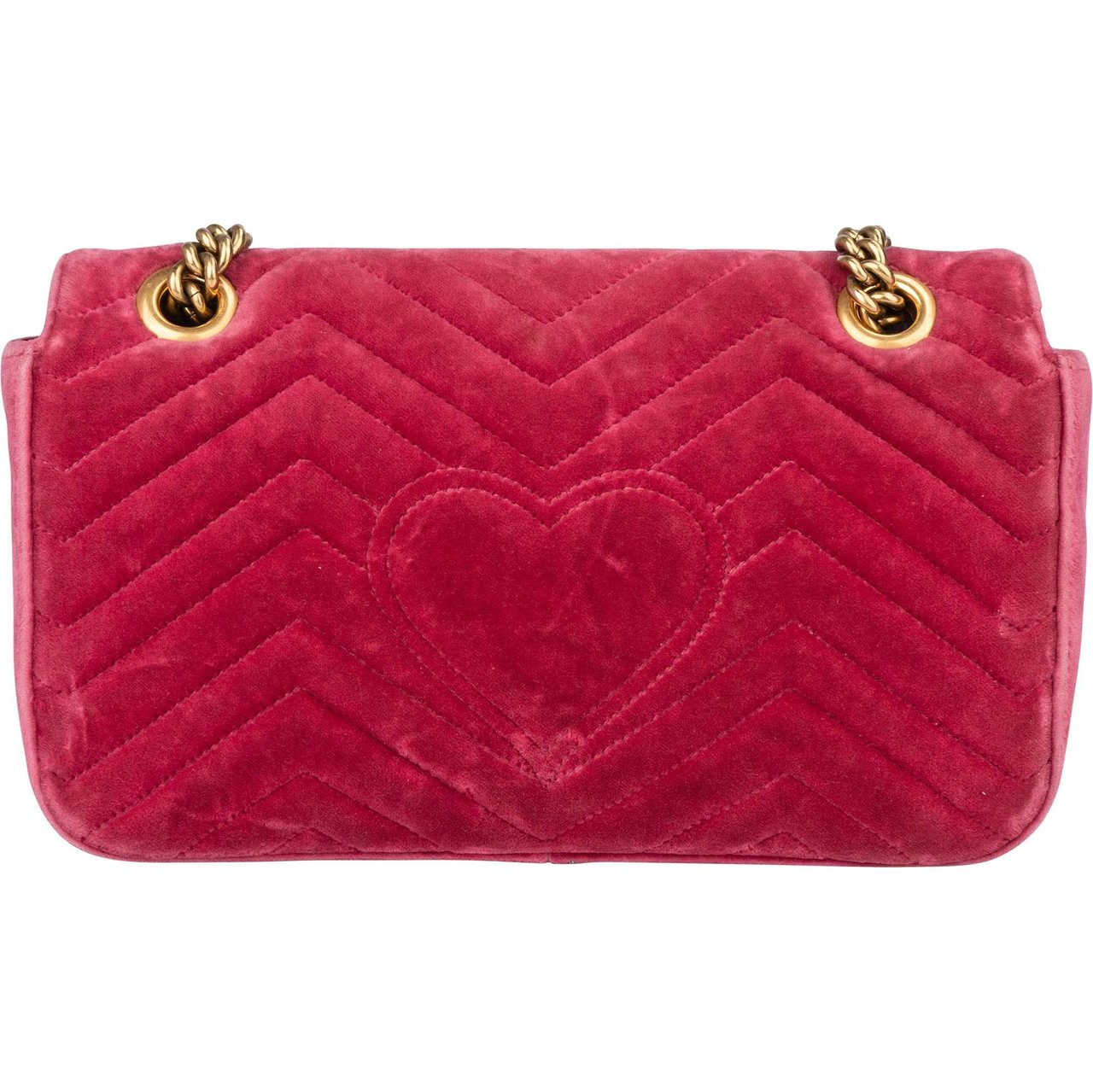 Gucci Gucci Pink Velvet GG Marmont Crossbody Bag Roze