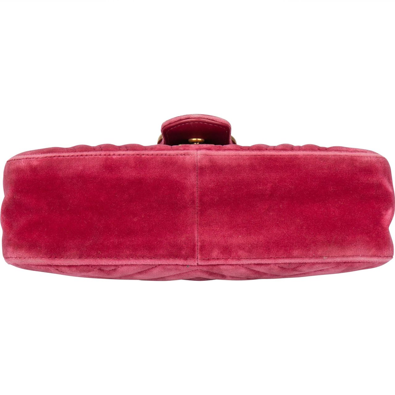 Gucci Gucci Pink Velvet GG Marmont Crossbody Bag Roze