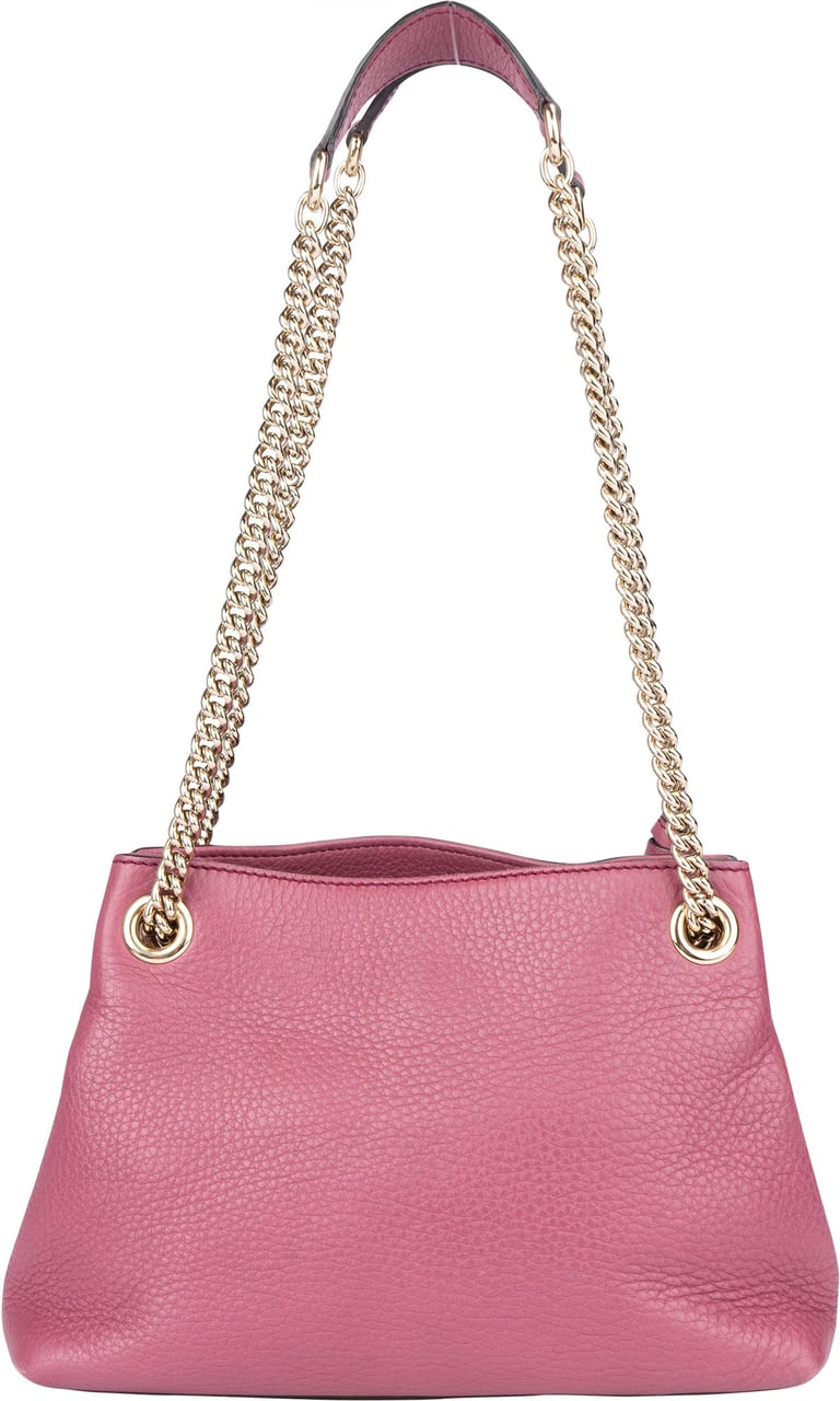 Gucci Leather GG Soho Crossbody Bag Roze