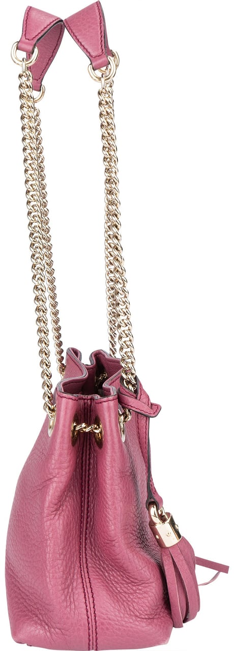 Gucci Leather GG Soho Crossbody Bag Roze