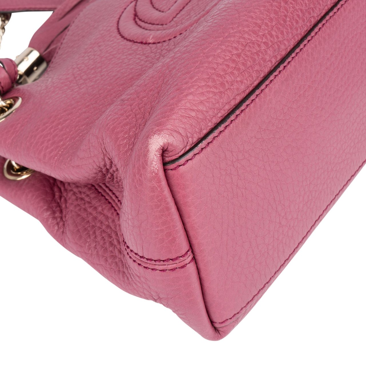 Gucci Leather GG Soho Crossbody Bag Roze