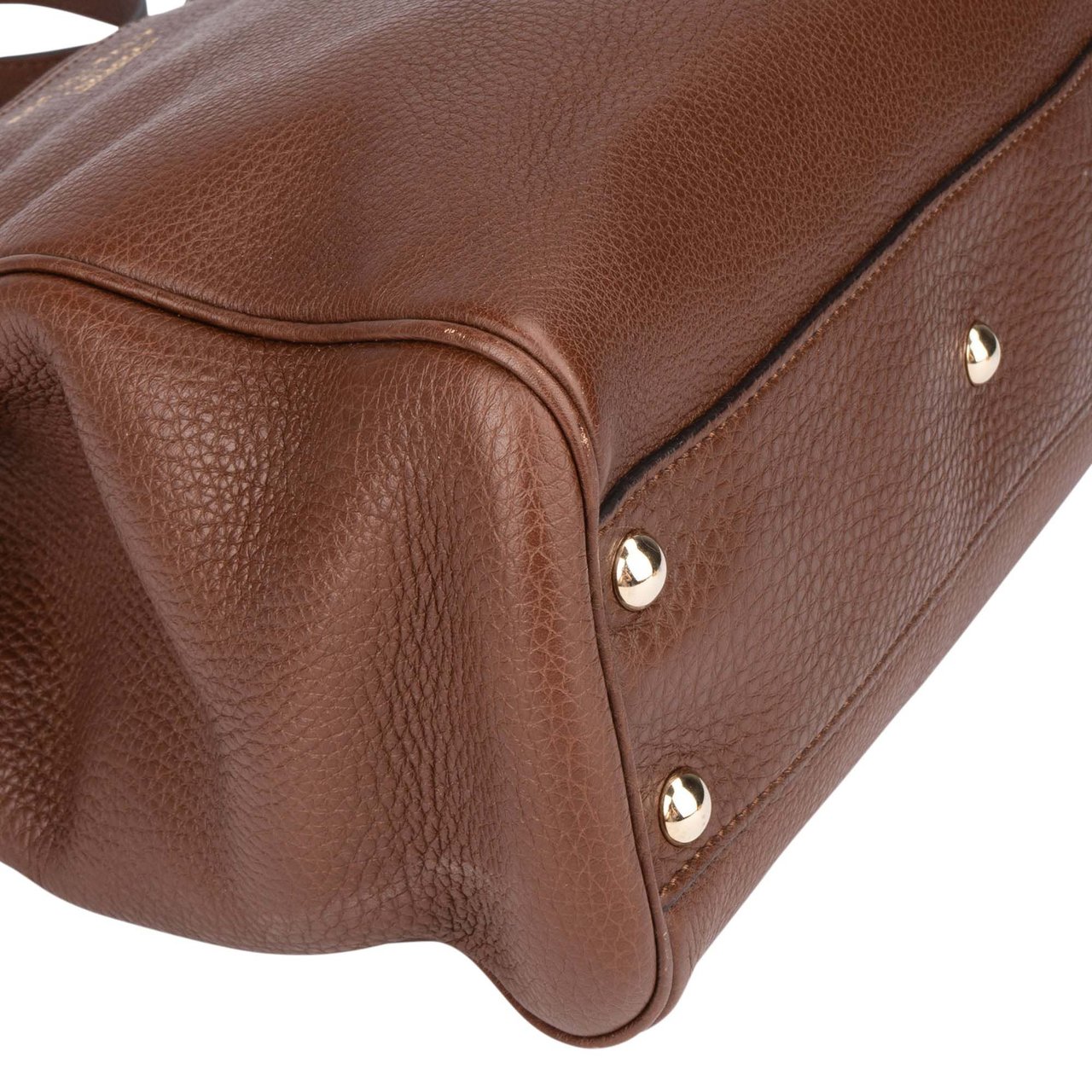 Gucci Gucci Brown Leather Bamboo Handbag Divers