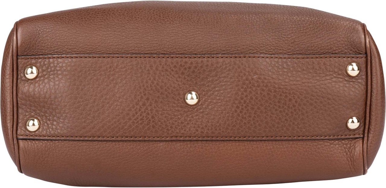Gucci Gucci Brown Leather Bamboo Handbag Divers