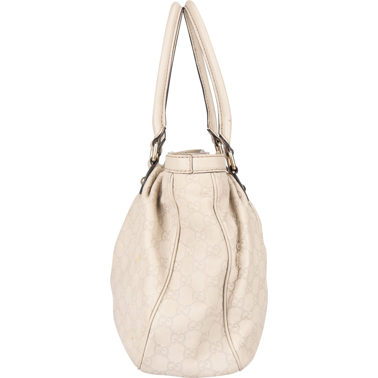 Gucci Gucci White Leather GG Sukey Handbag Divers