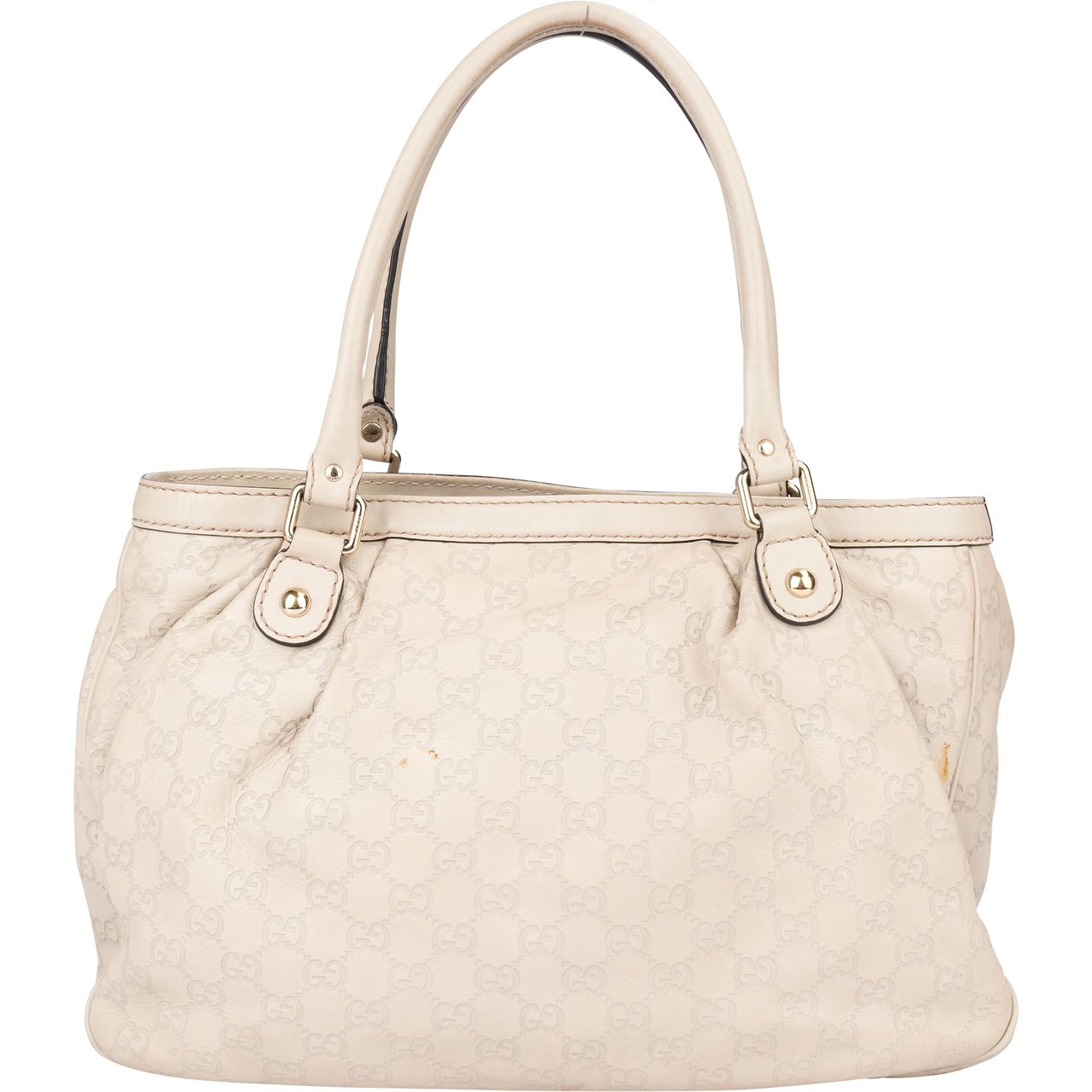 Gucci Gucci White Leather GG Sukey Handbag Divers