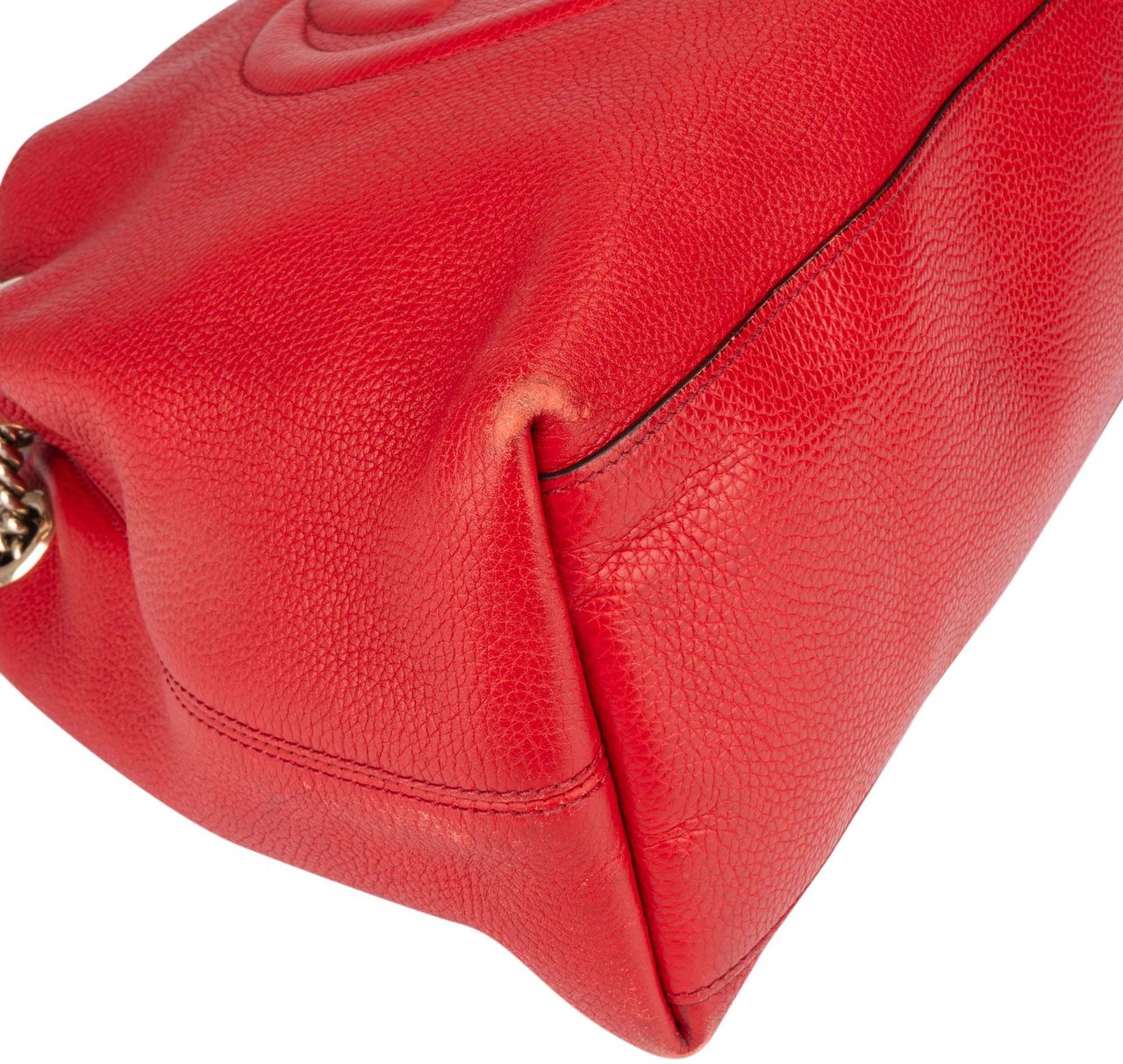 Gucci Gucci Red Leather GG Soho Crossbody Bag Divers