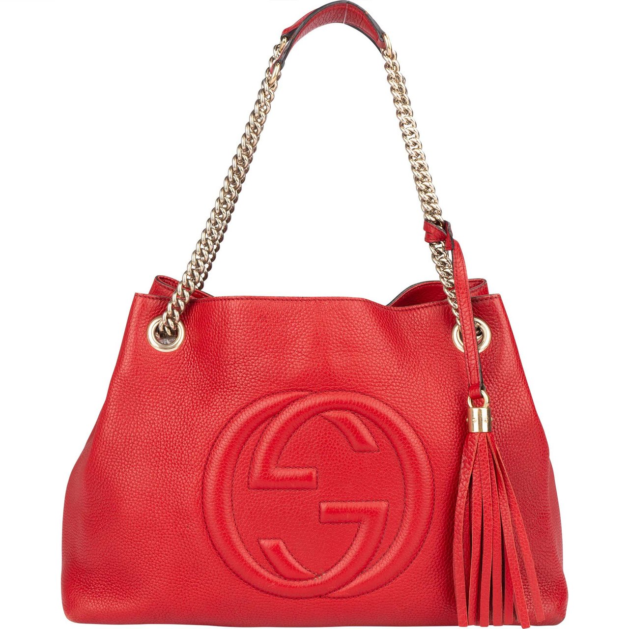 Gucci Gucci Red Leather GG Soho Crossbody Bag Divers