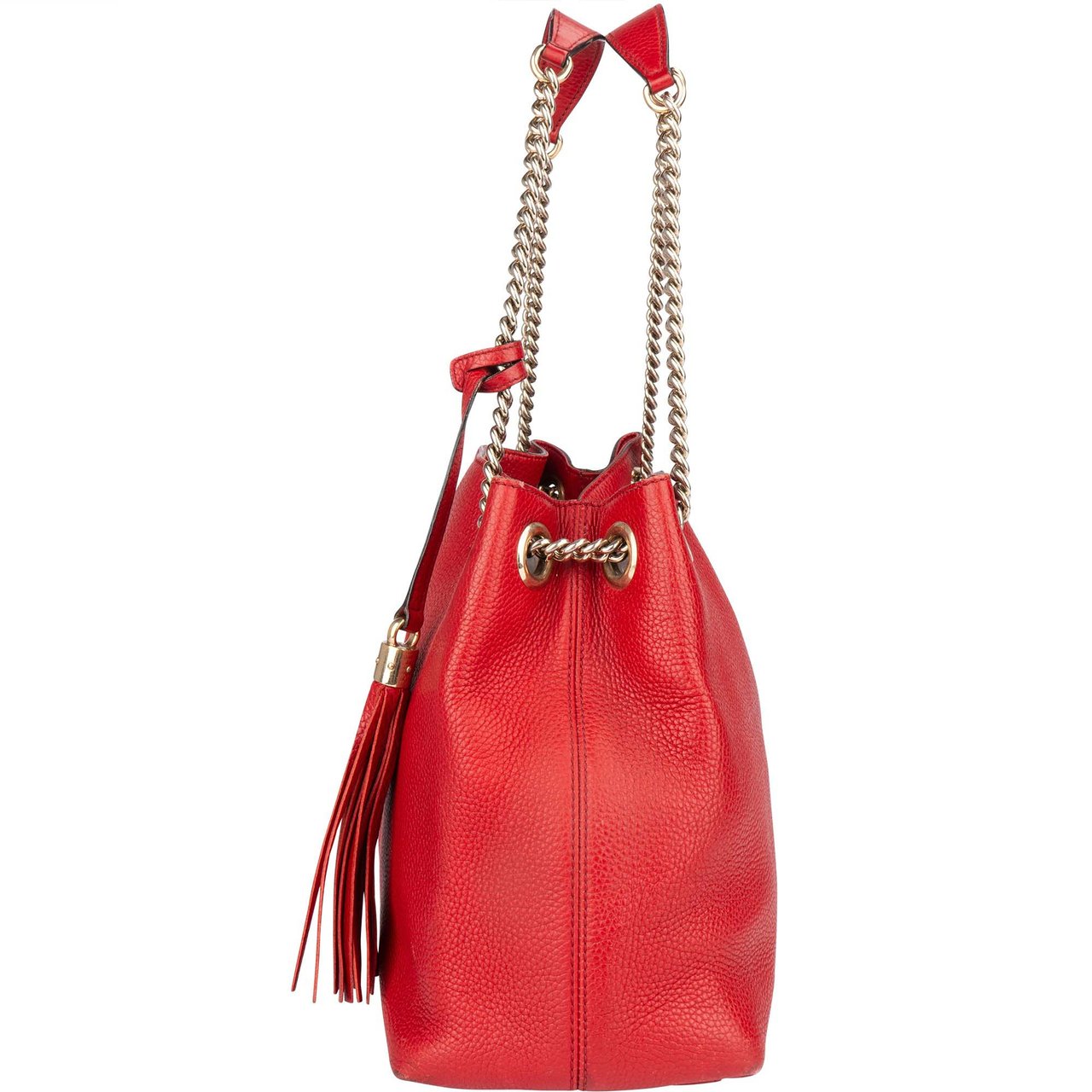 Gucci Gucci Red Leather GG Soho Crossbody Bag Divers