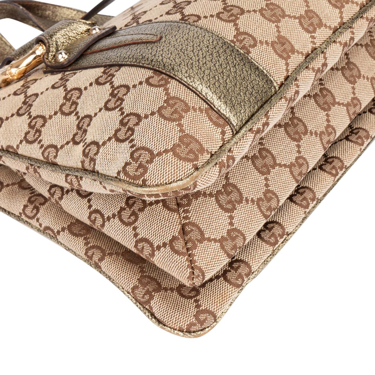 Gucci Gucci GG Monogram Golden Bamboo Handbag Divers