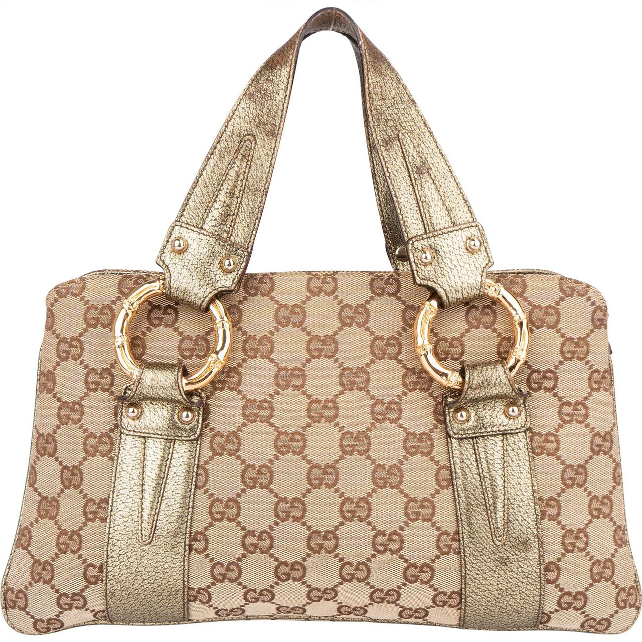 Gucci Gucci GG Monogram Golden Bamboo Handbag Divers